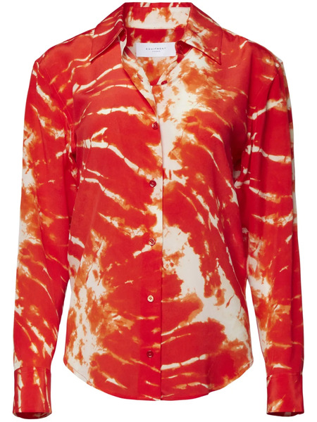  Equipment Tie-dye Silk Shirt - Red 