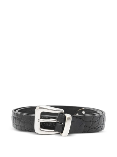  Eraldo Crocodile-effect Buckle Belt - Black 