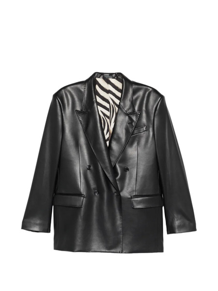  Eraldo Double-breasted Pocket Blazer - Black 