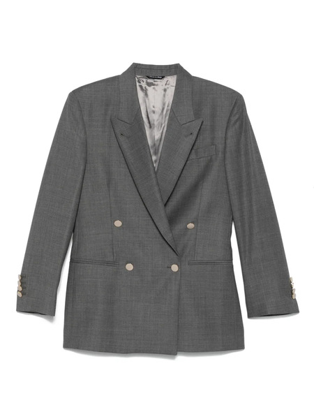  Eraldo Double-breasted Wool Jacket - Grey 