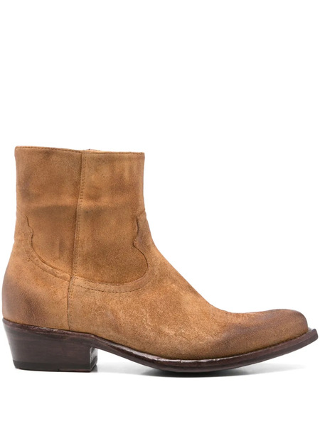  Eraldo 40mm Suede Zip-fastening Cowboy Boots - Brown 