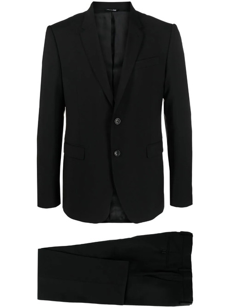 Eraldo Notched-lapel Single-breasted Wool Suit - Black 