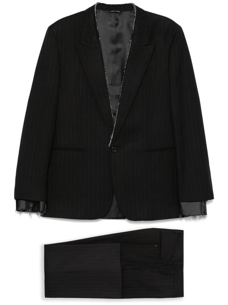  Eraldo Pinstripe Suit - Black 