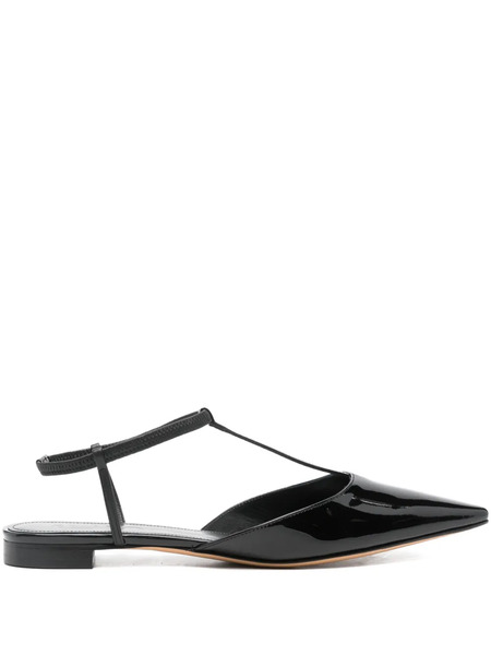  Eraldo Point-toe Flat Pumps - Black 