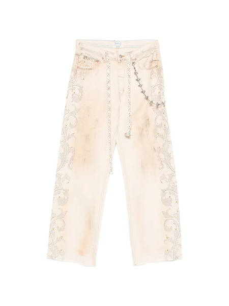  Ercole Studio Crystal-embellishment Jeans - Neutrals 