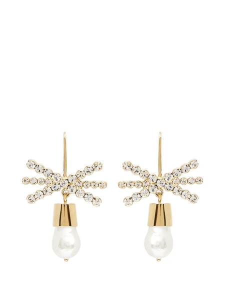  Erdem Crystal Bow Earrings - Gold 