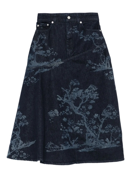  Erdem Denim Midi Skirt - Blue 