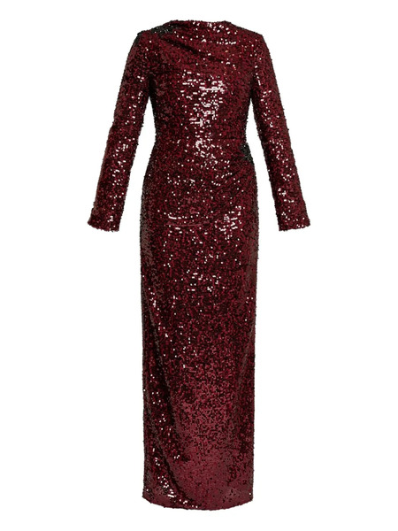  Erdem Draped Long Sleev Dress - Red 