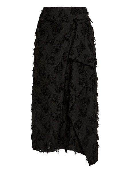  Erdem Draped Midi Skirt - Black 