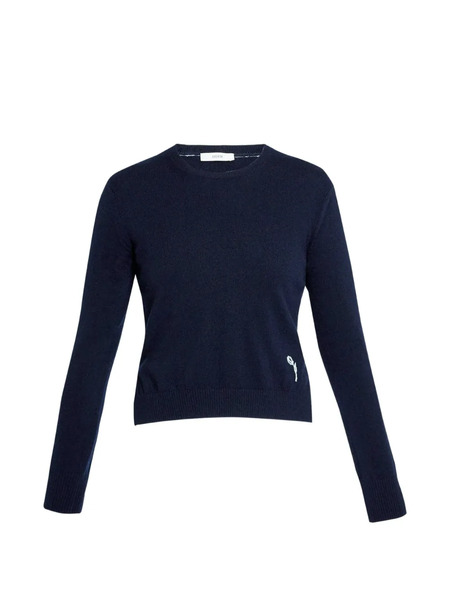  Erdem Embroidered Crew-neck Sweater - Blue 