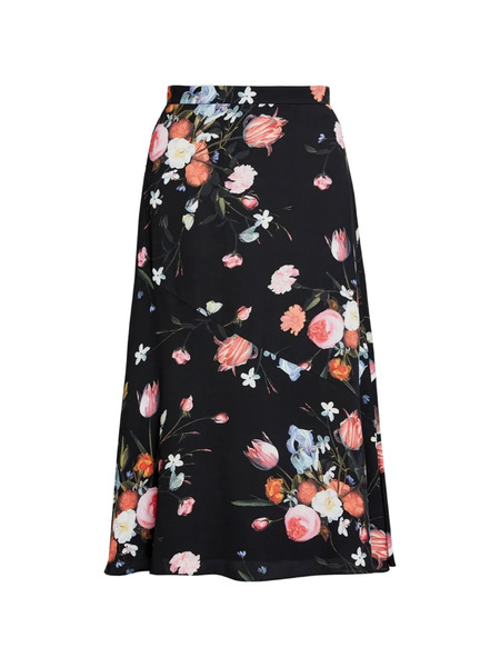  Erdem Floral-print Midi Skirt - Black 