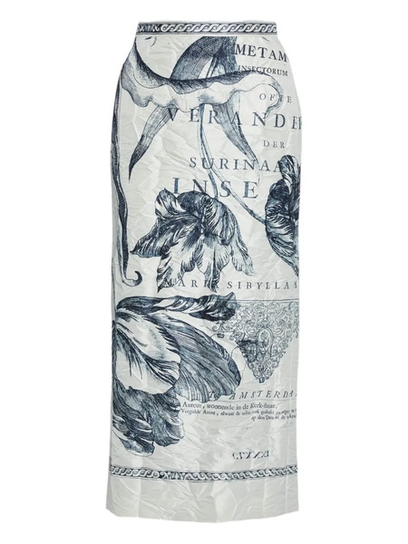  Erdem Floral-print Midi Skirt - White 