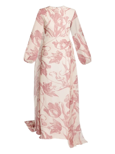  Erdem Floral-print Silk Gown - Neutrals 