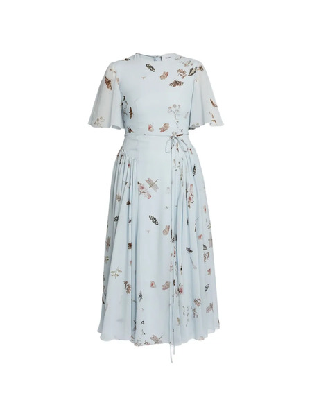  Erdem Printed-detail Midi Dress - Blue 