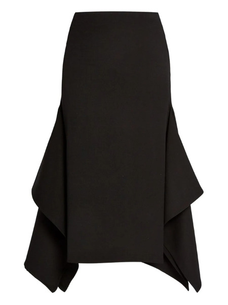 Erdem Ruffled Midi Skirt - Black 