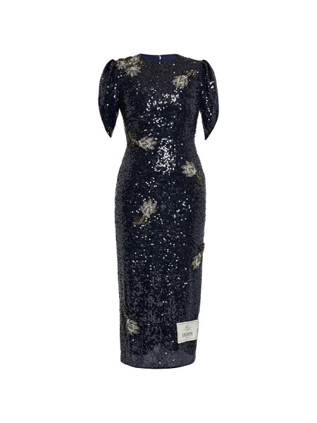  Erdem Sequined Midi Dress - Blue 