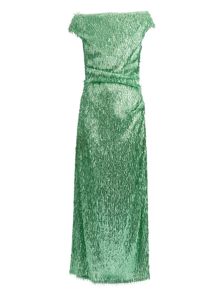  Erdem Sequinned Midi Dress - Green 