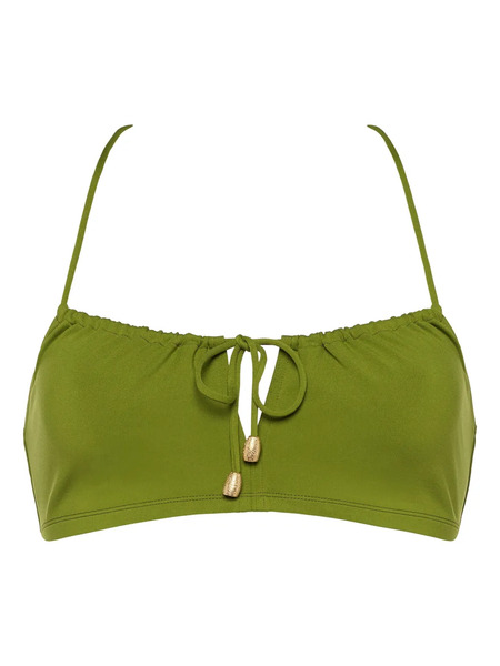  Eres Abysses Cropped Bikini Top - Green 