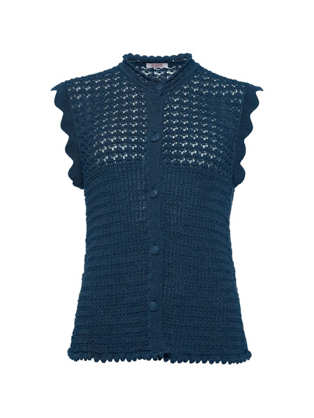 Eres Aurora Crochet-knit Top - Blue 