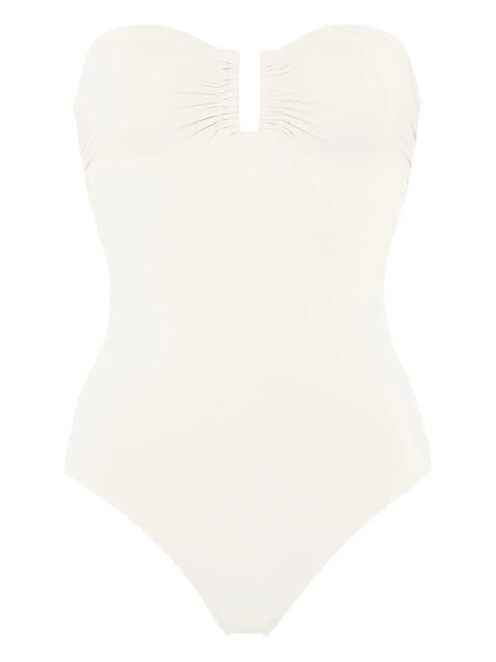  Eres Cassiopée Ruched Bandeau Swimsuit - White 