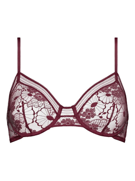  Eres Chataigne Floral-lace Full-cup Bra - Purple 