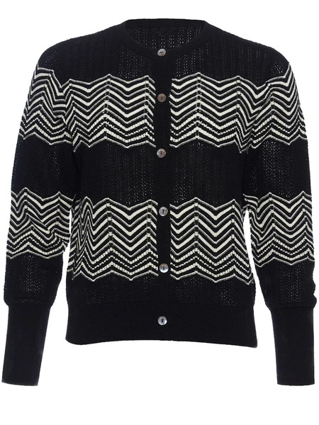  Eres Club Chevron-pattern Cardigan - Black 