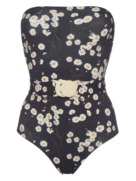  Eres Courtois Floral-print Swimsuit - Black 