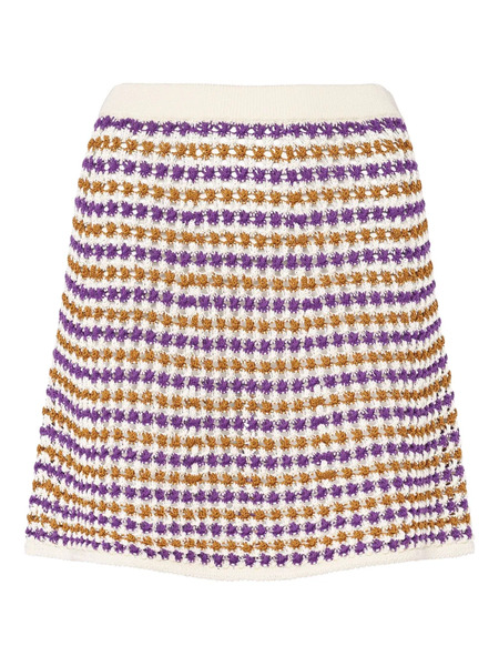  Eres Design Knitted A-line Mini Skirt - Purple 