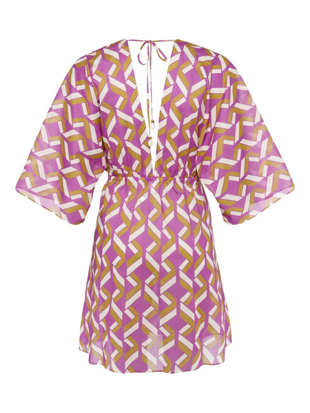  Eres Feel Geometric-print Dress - Purple 