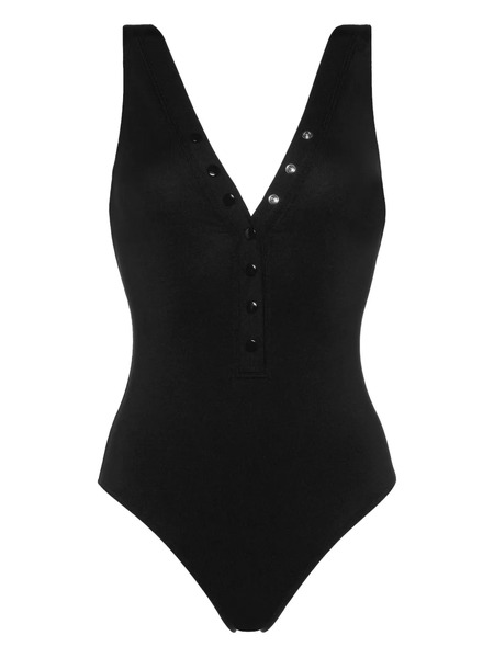  Eres Icône Button Tank One-piece Swimsuit - Black 
