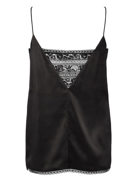  Eres Pensée Lace-trim Silk Camisole - Black 