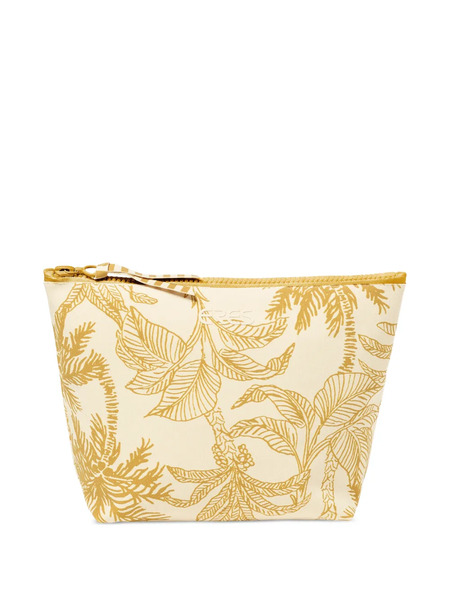  Eres Pocket Voyage Floral-print Make-up Bag - Yellow 