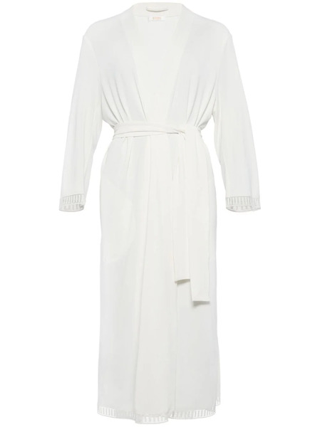  Eres Violette Lace Trim Robe - White 