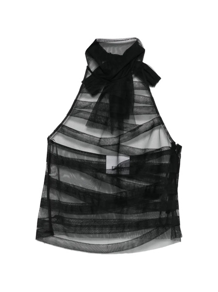  Erika Cavallini Bow Striped Top - Black 
