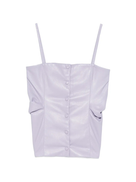  Erika Cavallini Button Strap Blouse - Purple 