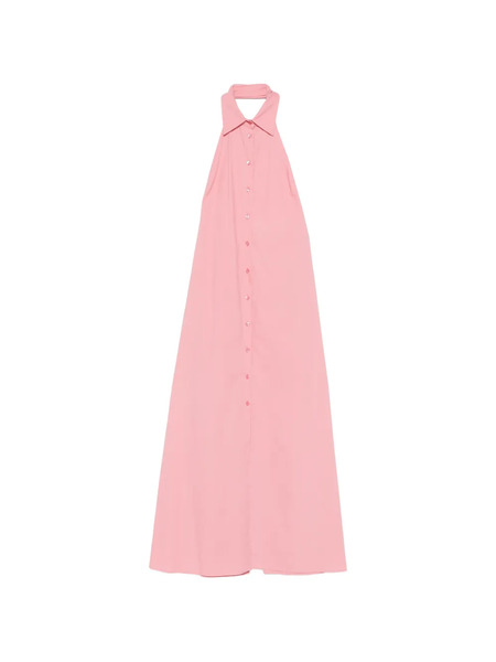  Erika Cavallini Buttoned Halterneck Maxi Dress - Pink 