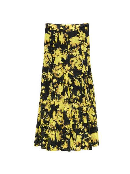  Erika Cavallini Floral-pattern Maxi Skirt - Black 