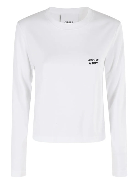  Erika Cavallini Long-sleeve Cropped Top - White 