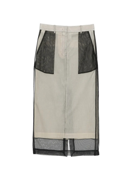  Erika Cavallini Mesh Panel Skirt - Neutrals 