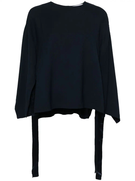  Erika Cavallini Side-slit Cady Blouse - Blue 