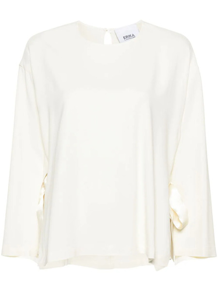  Erika Cavallini Wide Open-sleeves Blouse - White 
