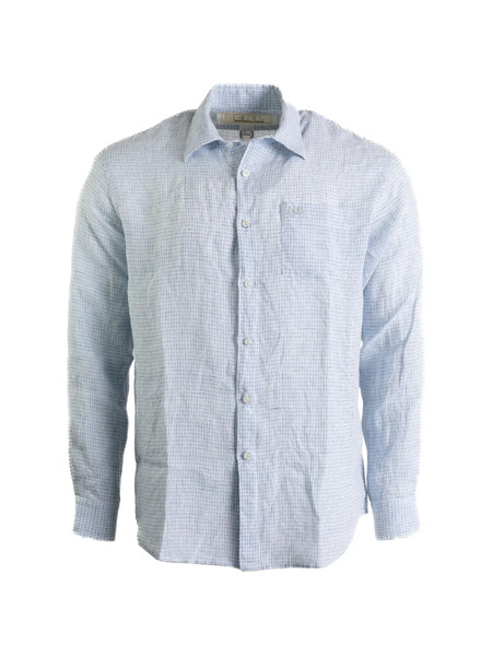  Erl Check Pocket Shirt - Blue 