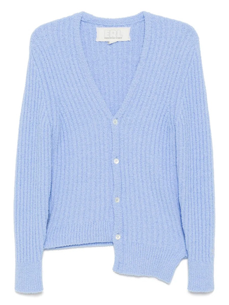  Erl Cozy Asymmetric Cardigan - Blue 