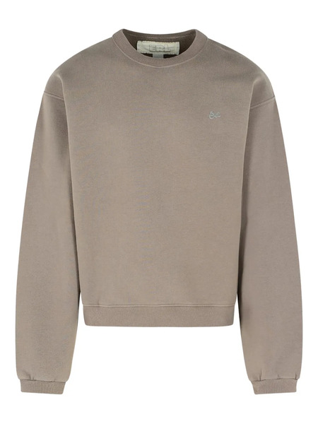  Erl Crew-neck Cotton Sweatshirt - Neutrals 