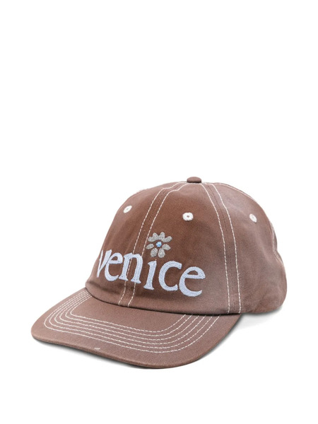  Erl Embroidered Baseball Cap - Brown 