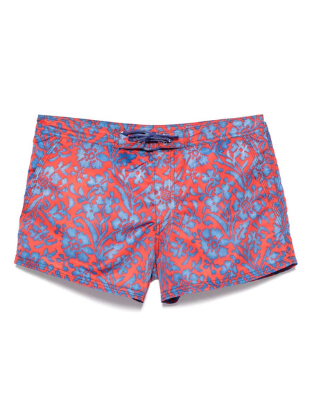  Erl Floral-print Swim Shorts - Red 