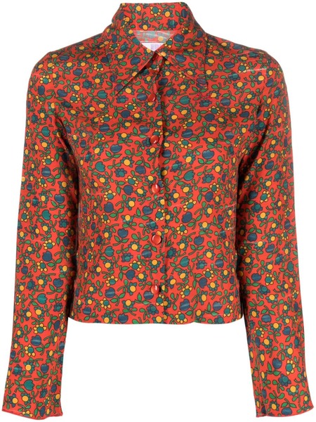  Erl Folksy Flower Long-sleeve Shirt - Orange 