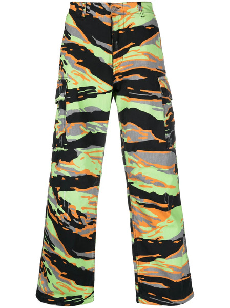  Erl Graphic-print Cargo Trousers - Green 