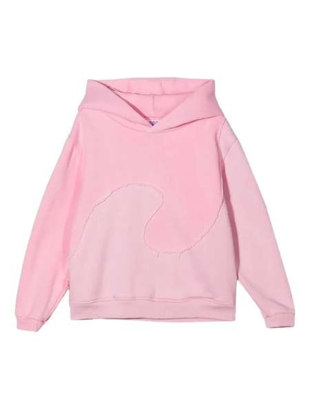  Erl Kids Frayed Hoodie - Pink 