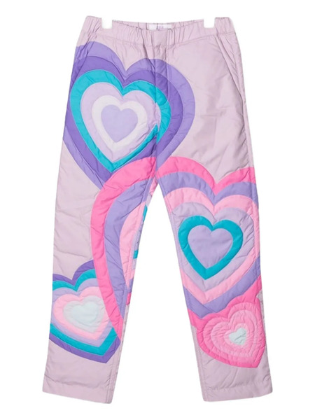  Erl Kids Heart-panelled Trousers - Purple 